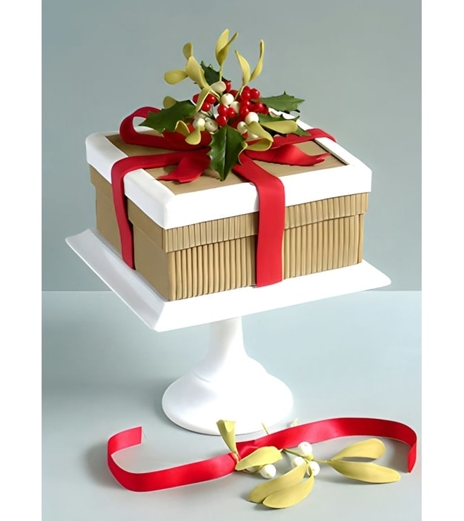 مغطاة بكعكة هدية Misltetoe