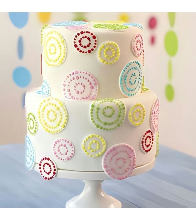 كعكة ديوالي بألوان الباستيل والألعاب النارية