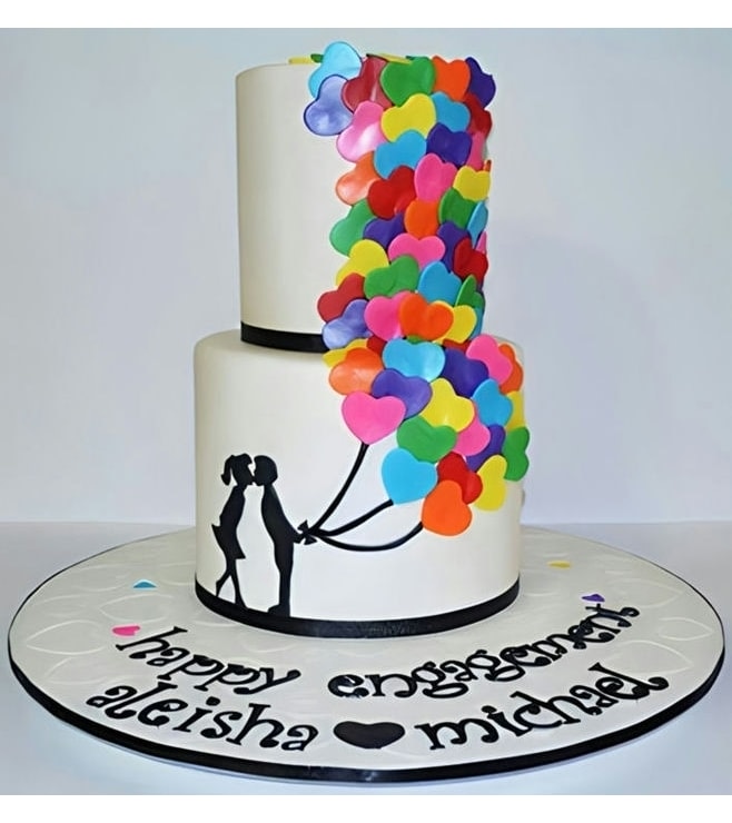 كعكة متدرجة على شكل بالونات الحبيب، كعكات