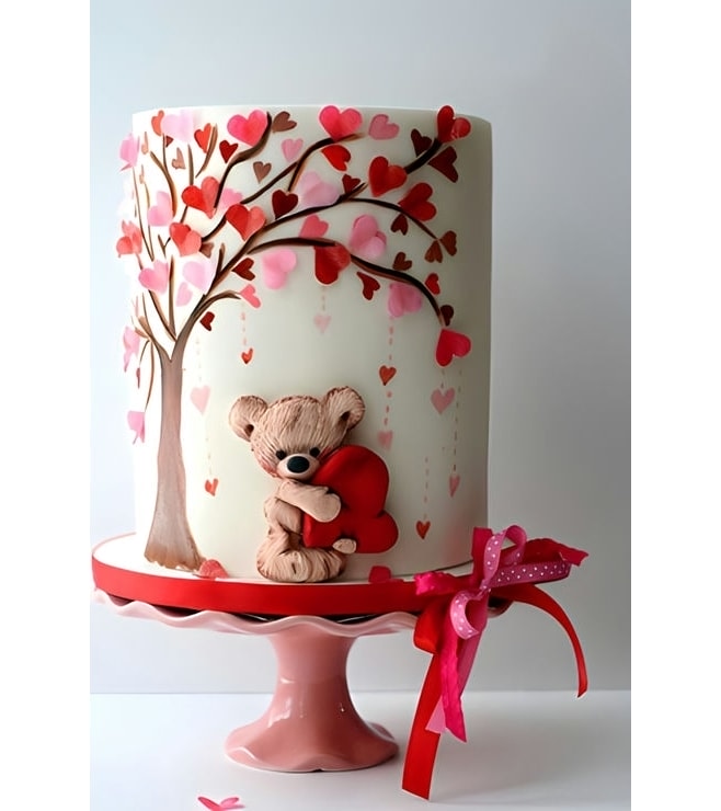 كعكة القلوب المتساقطة
