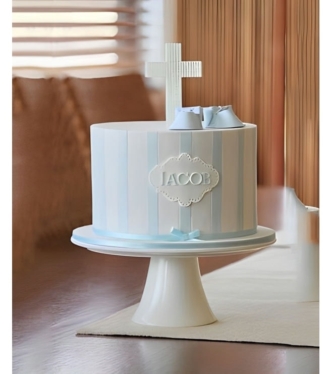 كعكة تعميد مخططة