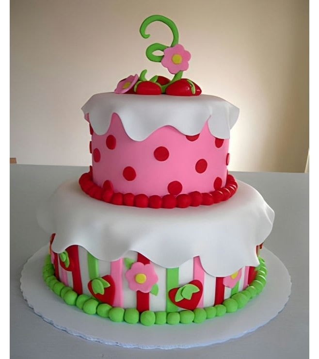 كعكة الفراولة المتدرجة من Ruffles 1، كعكات