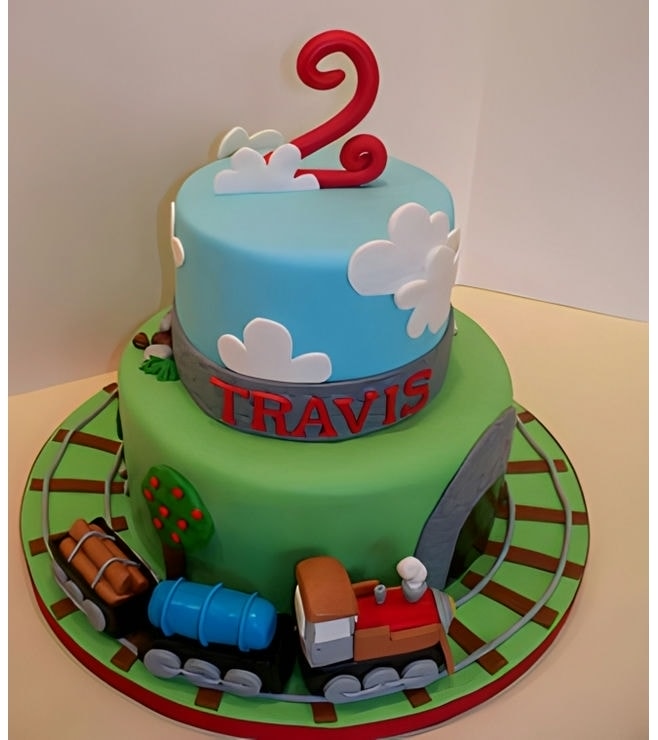 كعكة متدرجة حول المسارات، كعكات