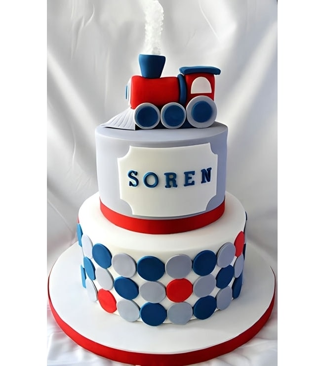 كعكة القطار بأزرار لطيفة