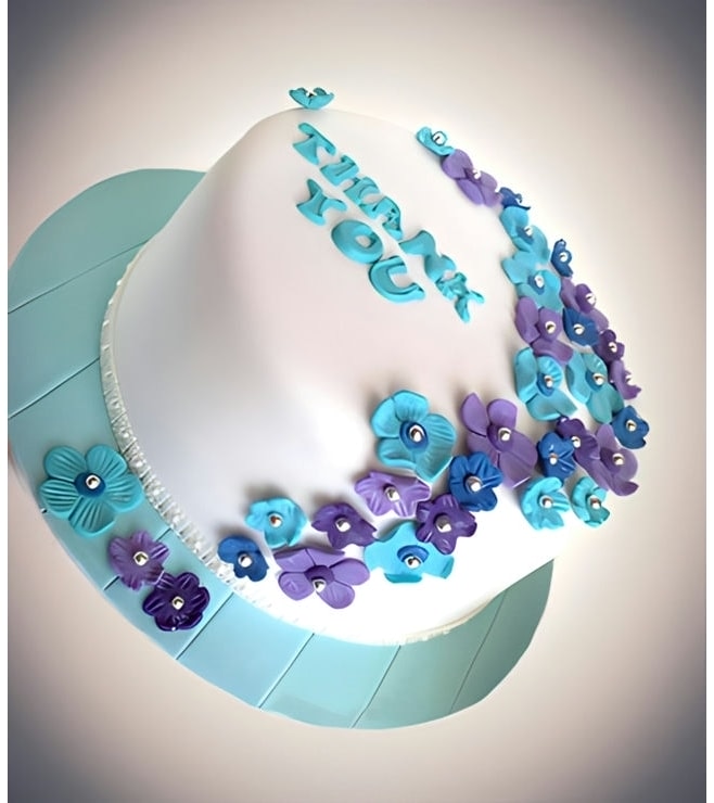 كعكة شكر مزينة بأزهار متتالية، هدايا عمل