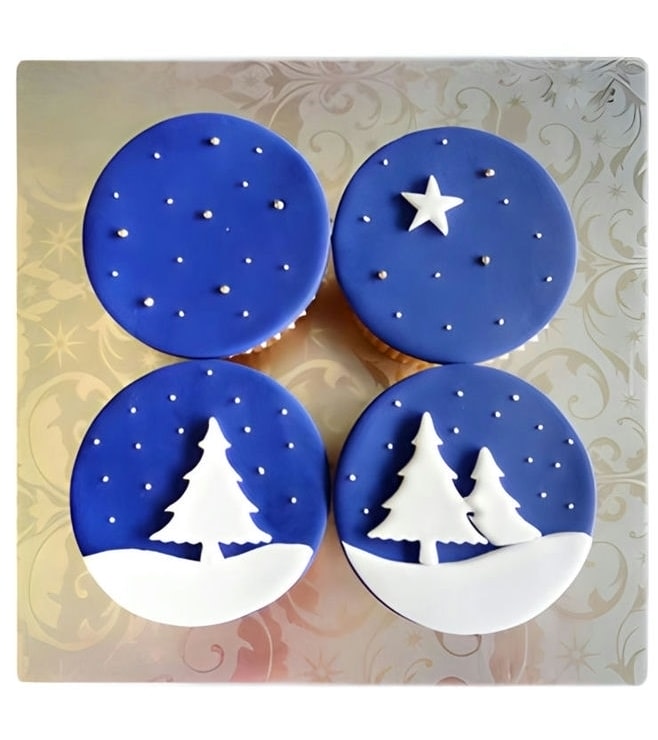 نصف دزينة (6) من الكب كيك ليلة عيد الميلاد