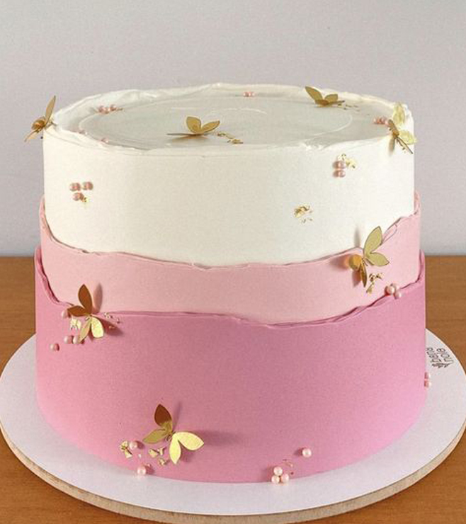 كعكة وردية جميلة، ذكرى سنوية