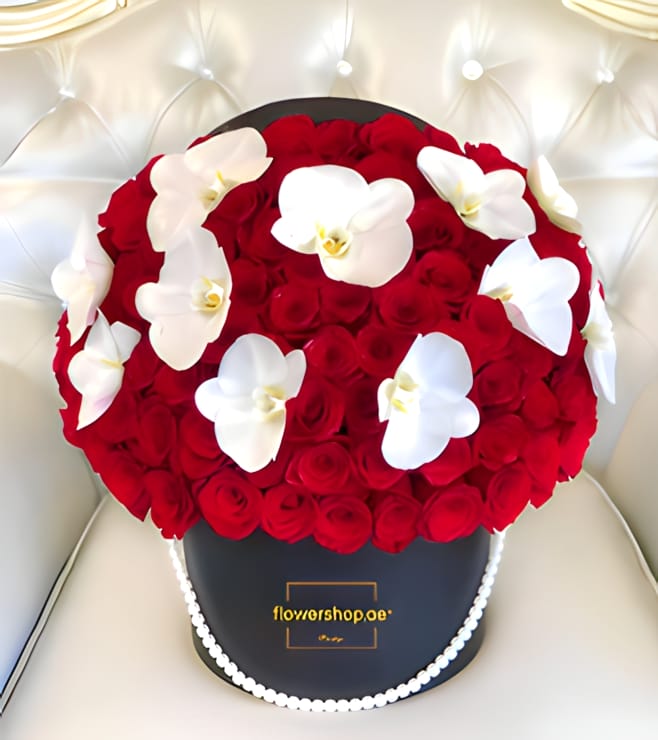 Be My Love Rose Hatbox, Valentine Flowers