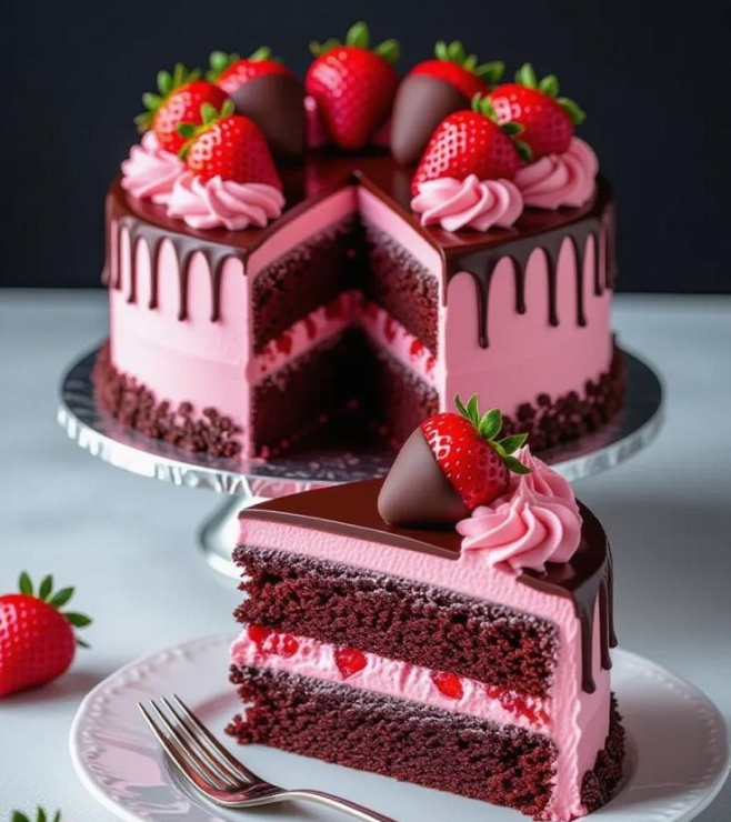 كعكة شوكولاتة بالتوت