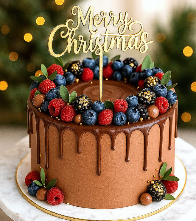 Berry Garland Gold Drip