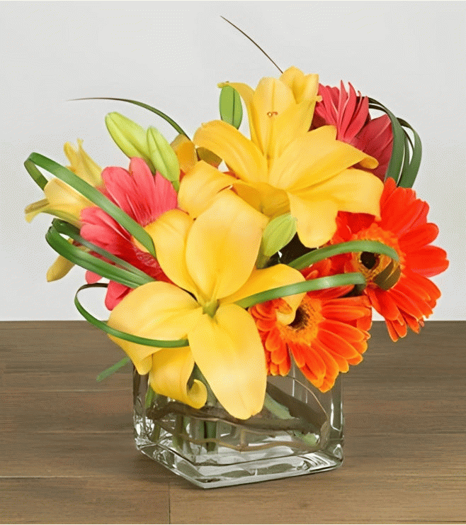 باقة صيفية سعيدة، زهور