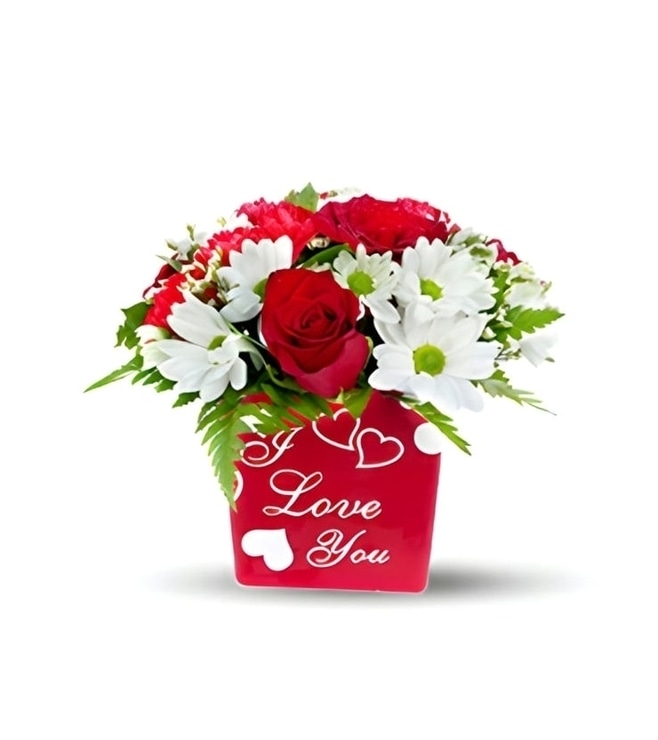 باقة زهور عيد الحب المزهرة