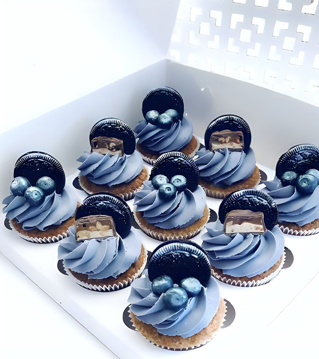 كب كيك أوريو أزرق