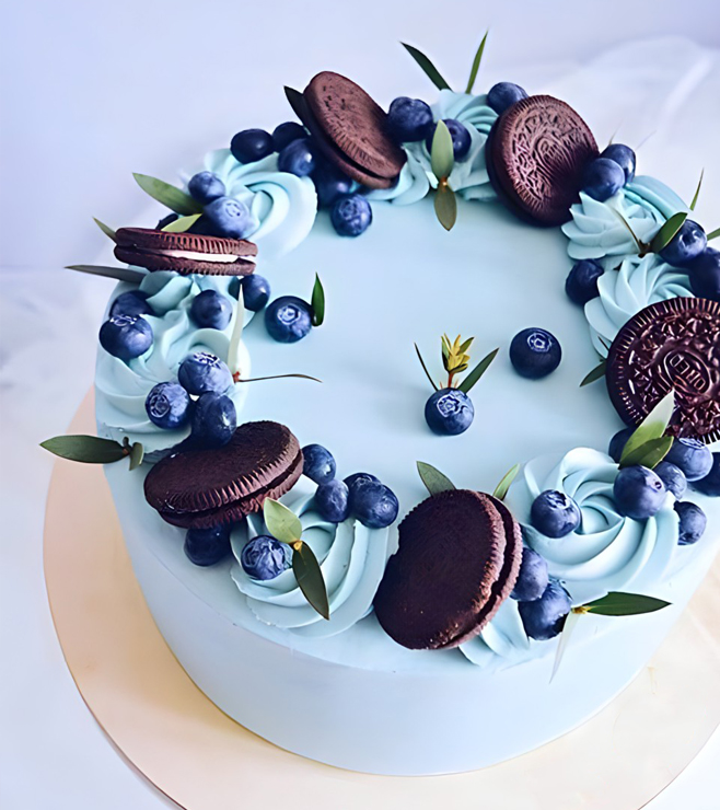 كعكة أوريو بالتوت الأزرق