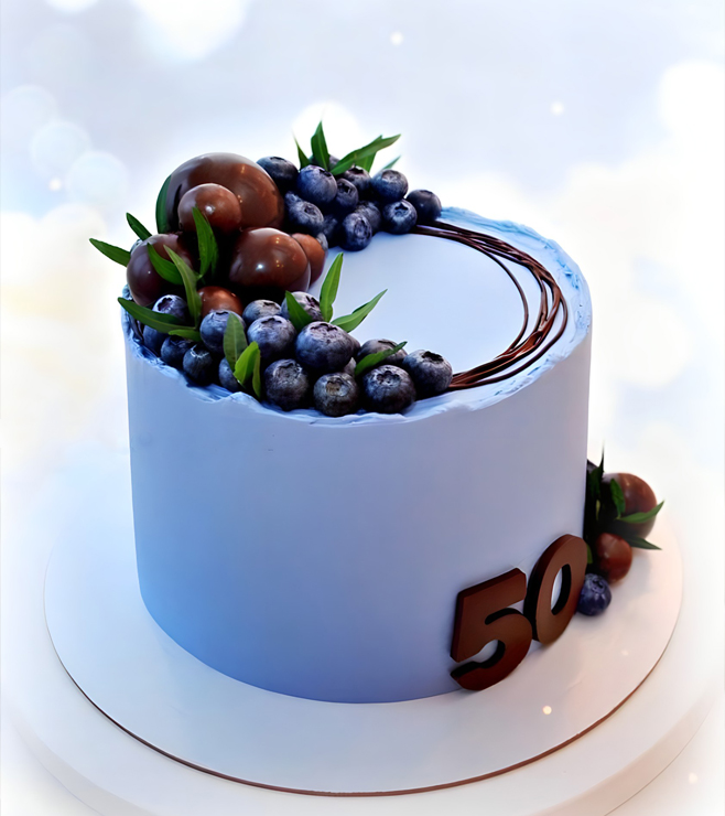 كعكة حلقة التوت الأزرق