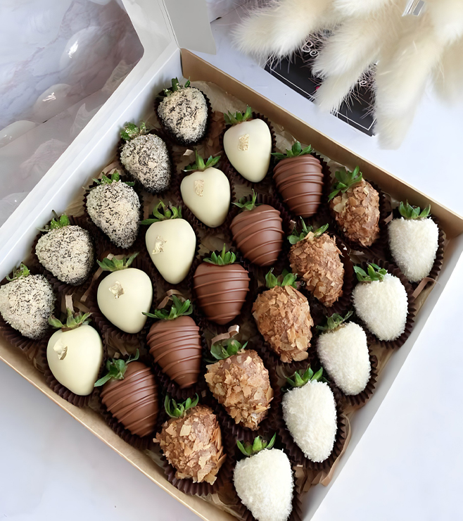 الفراولة المغموسة بالشوكولاتة المثالية