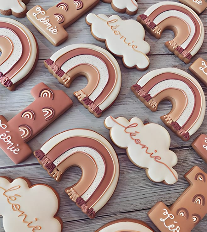 كعكات الشوكولاتة قوس قزح