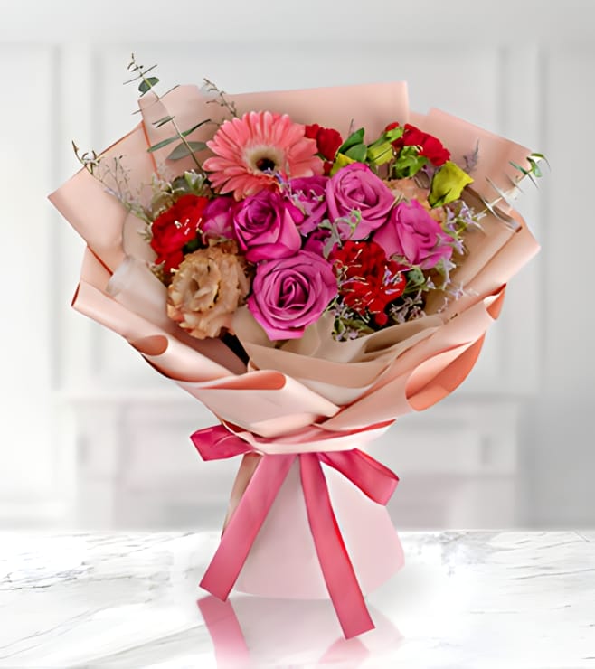 أزهار ملونة