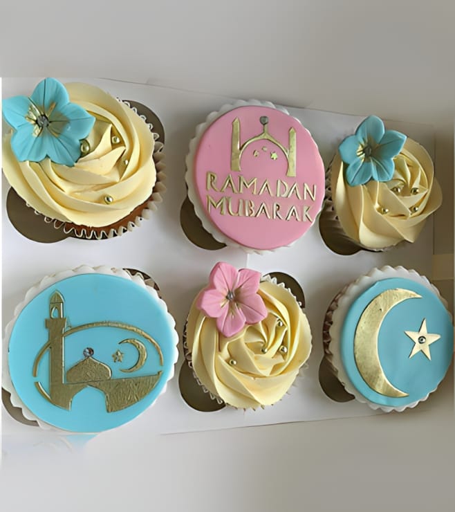 كب كيك بألوان رمضان