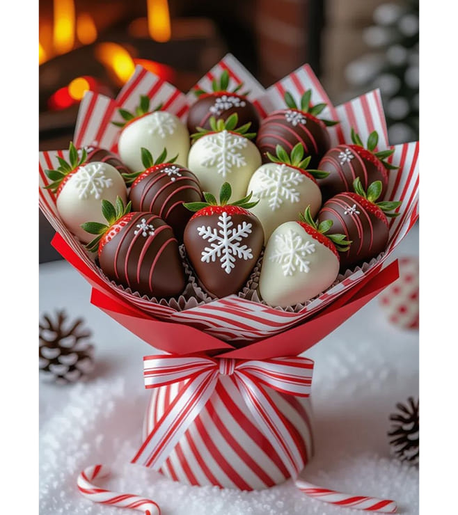 Crimson Noel Dipped Strawberries