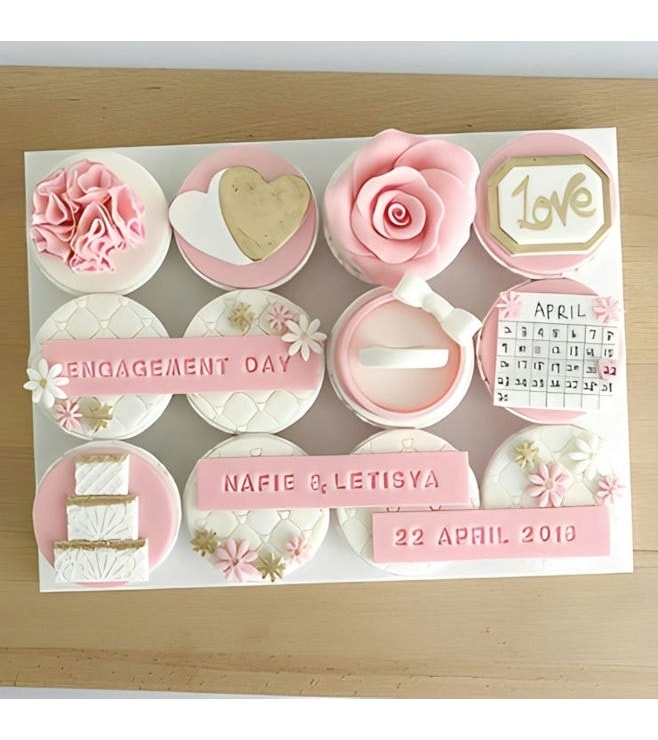 كب كيك يوم الخطوبة