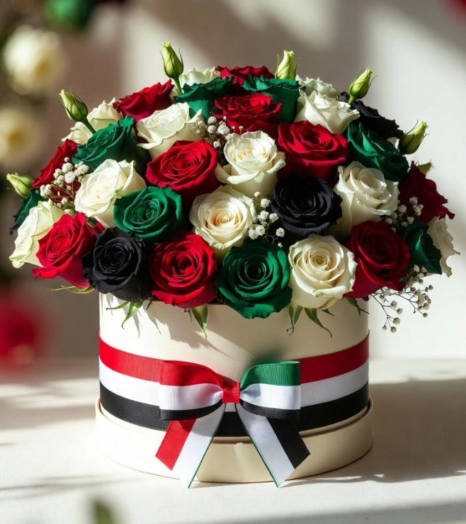 صندوق قبعات يوم الوحدة، زهور