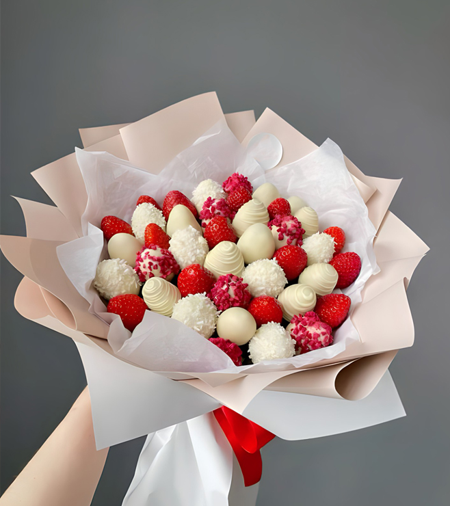 باقة التوت الأبيض الأنيقة، عيد الحب