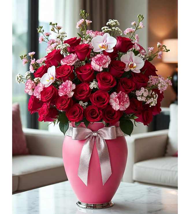 تنسيق زهور عيد الحب الساحر