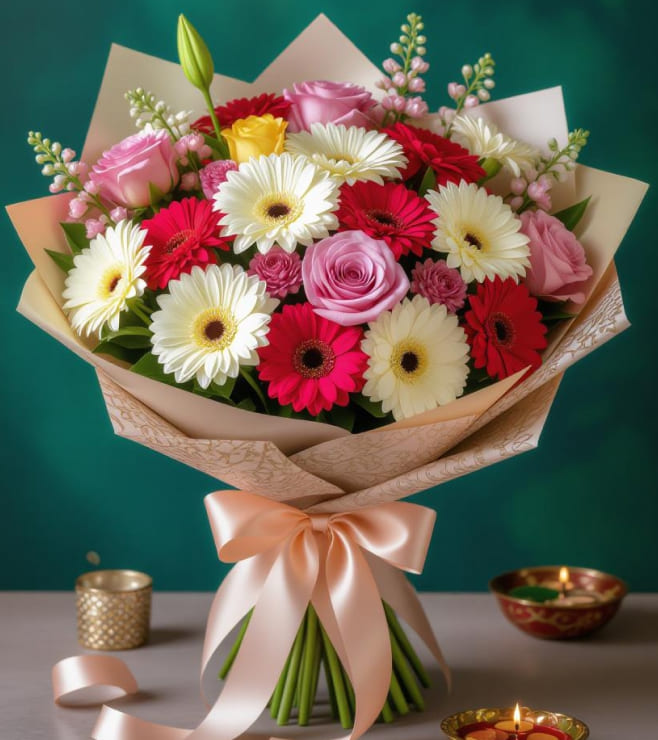 باقة زهور المهرجان، زهور