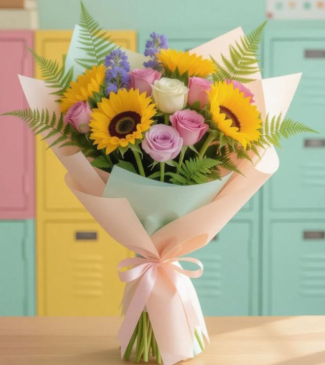 باقة "نضارة اليوم الأول"، باقات يدوية