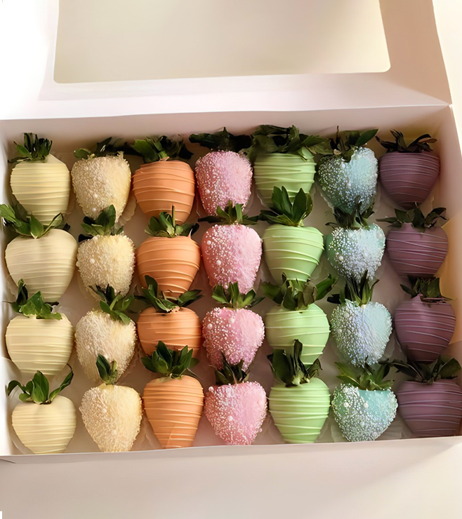 قطع الفراولة اللذيذة