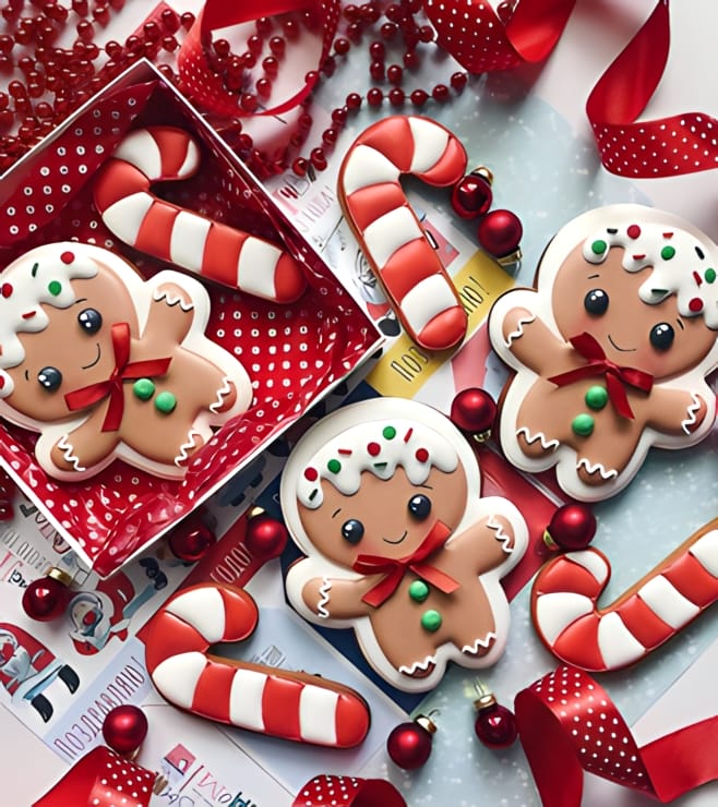 Gingerbread Candy Cane Cookies, Cookies