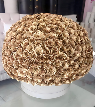 صندوق قبعات فاخر ذهبي