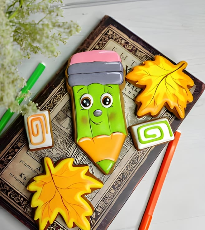 كعكات الخريف بالقلم الأخضر