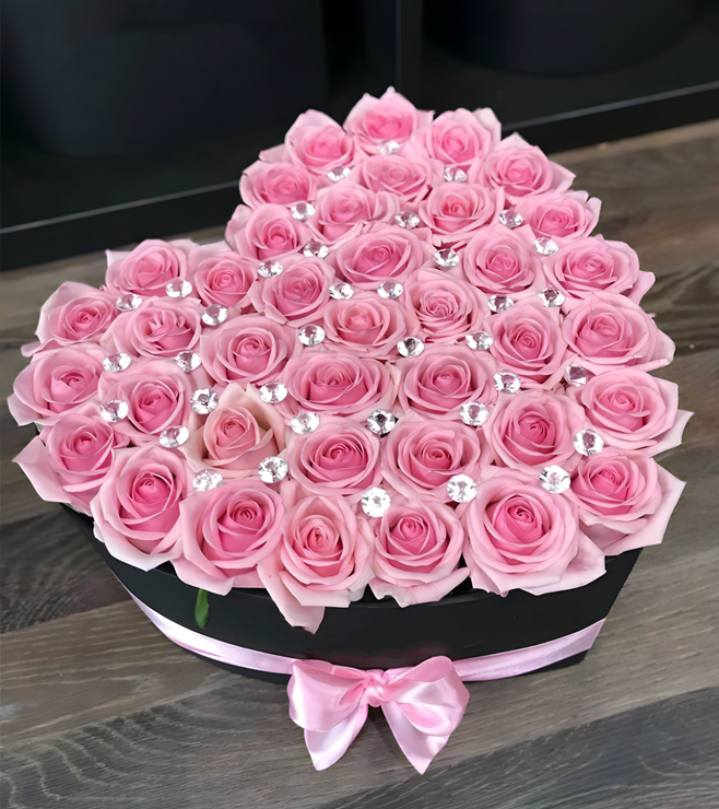 ورود وردية على شكل قلب، عيد الأم