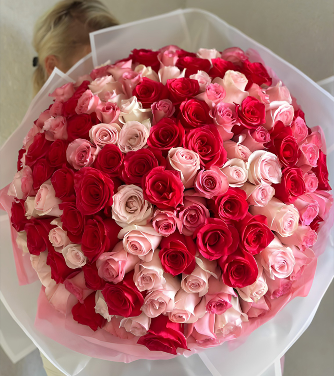 باقة زهور حمراء صادقة، عيد الحب