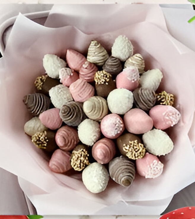 باقة الفراولة السماوية، فراولة مغطاة بالشوكولاتة