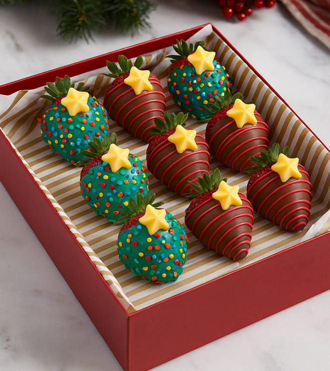 Holiday Treats Dipped Strawberries