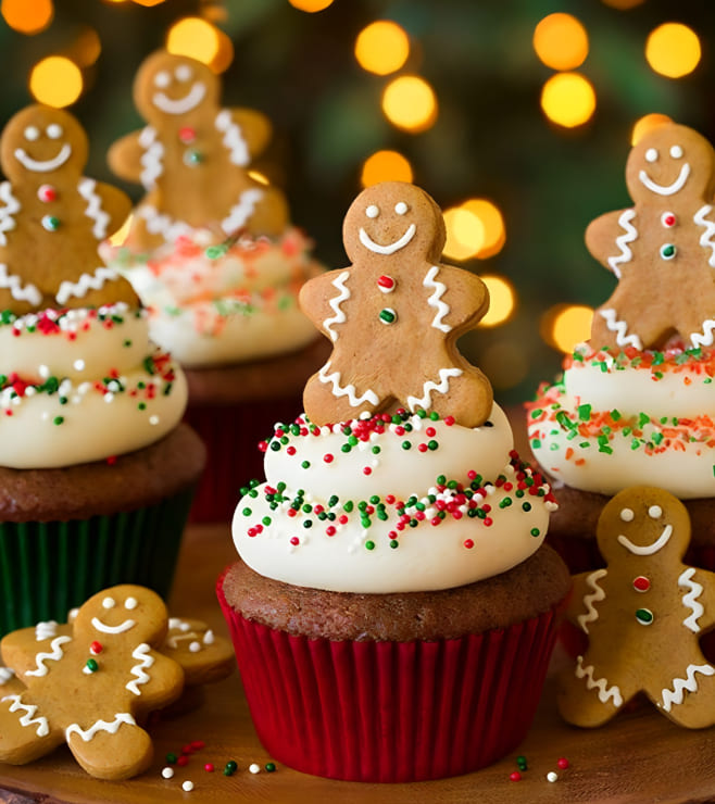 كب كيك عيد الميلاد السحري