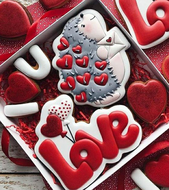 أحبك كعكات عيد الحب