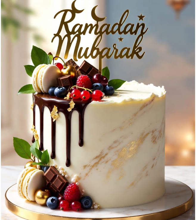 Marble Berry Drip Cake, Ramadan Gifts