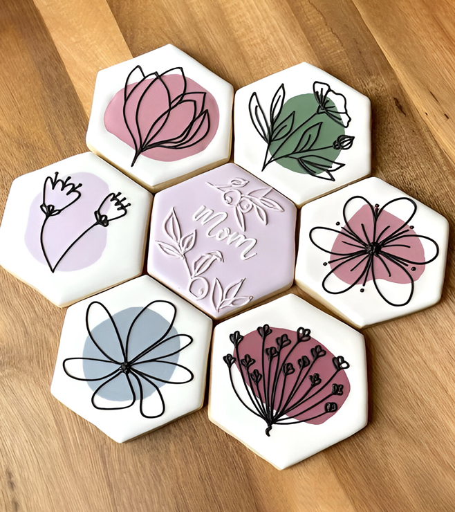 Mother's Day Flower Cookies, Cookies
