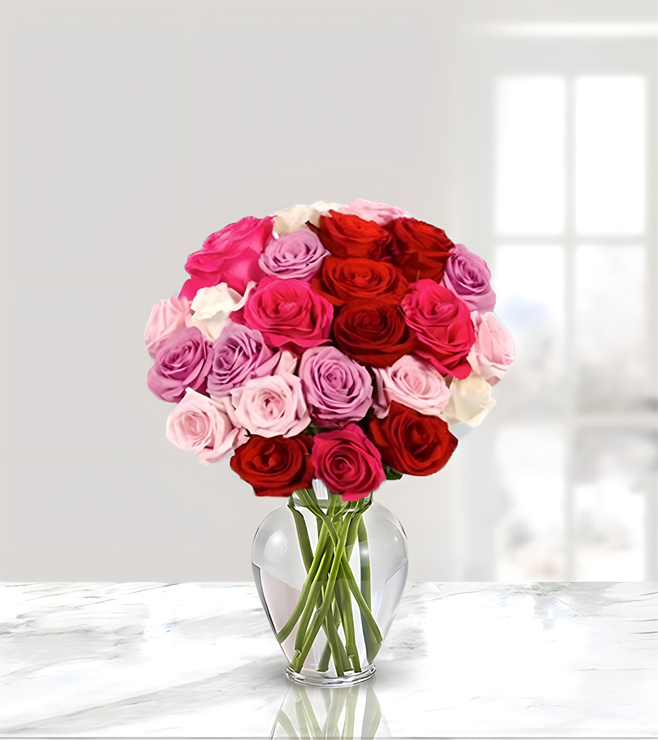 باقة ورود أحلام ملونة