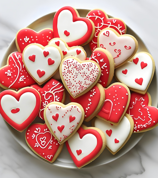 كعكات القلوب العاطفية