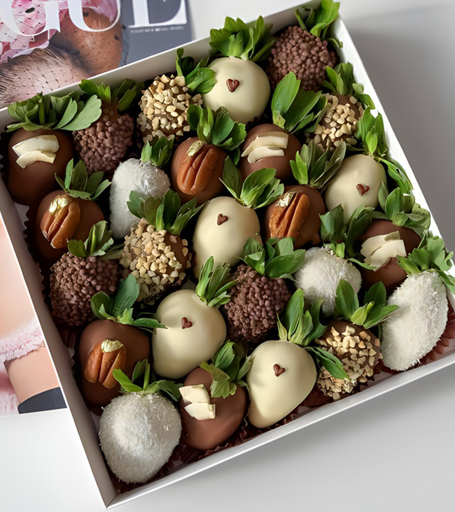 فراولة مغموسة بأناقة مثالية