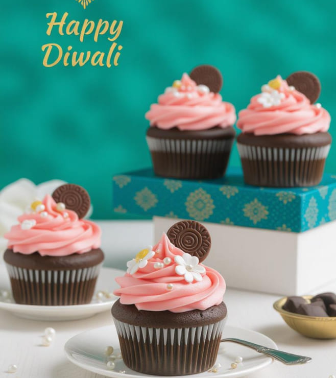 كب كيك بلوم وردي