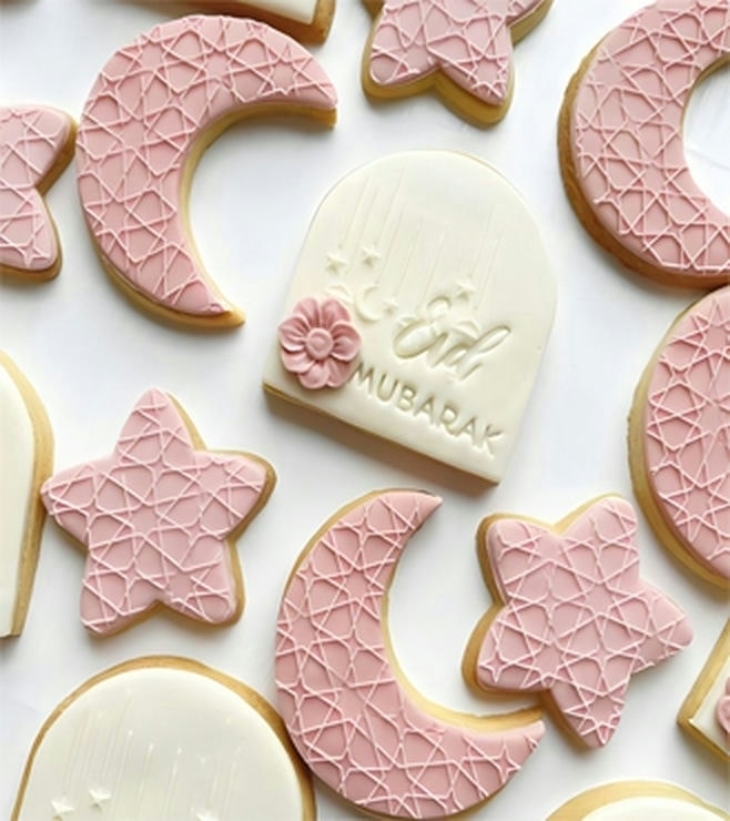 Pink Celestial Eid Cookies, Cookies