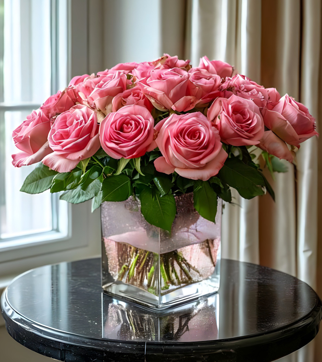 تنسيق زهور وردي، عيد ميلاد