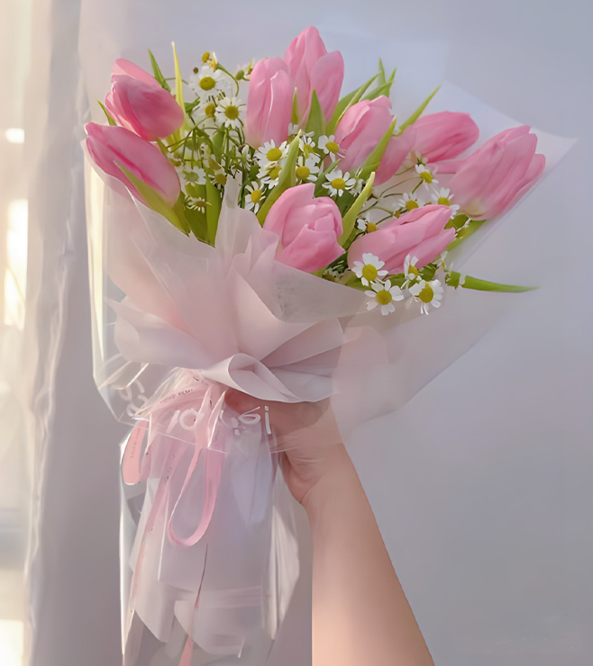 Pink Tulips Enchantment, Tulips