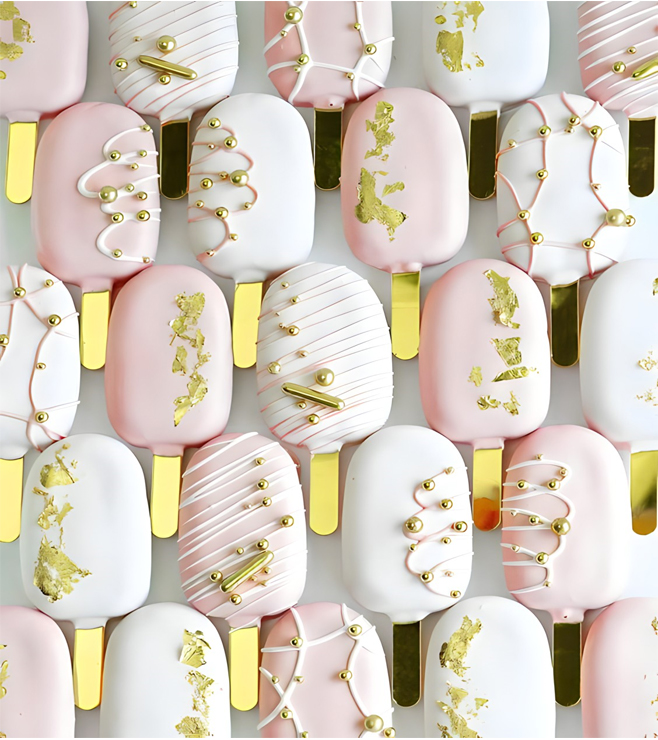 كعكات جليدية وردية ساحرة، كعكات